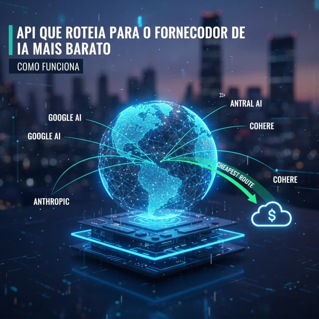 API que Roteia para o Fornecedor de IA Mais Barato: Como Funciona