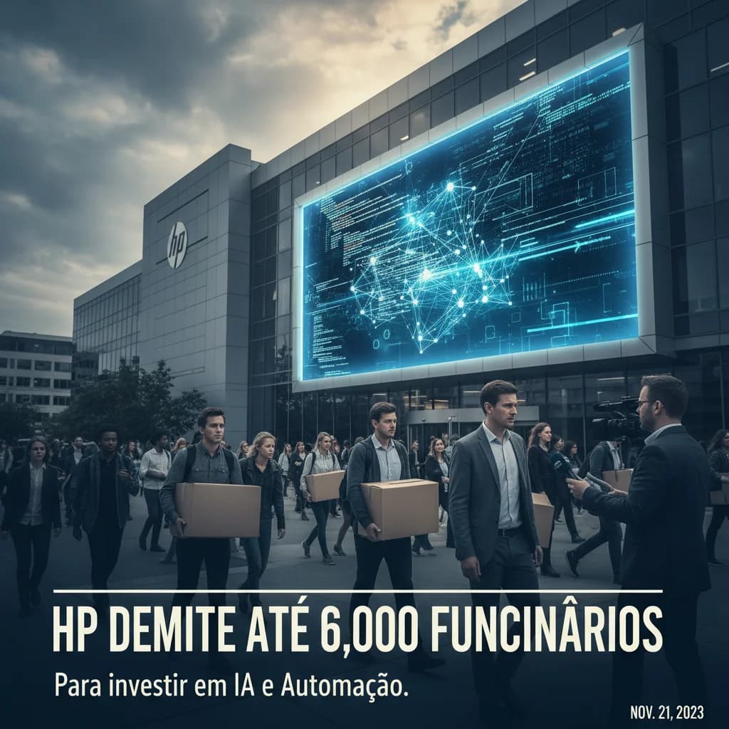 HP demite até 6.000 funcionários para investir em IA e automação